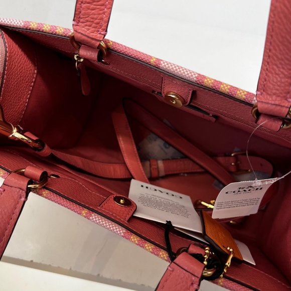 Coach Dempsey Carryall With Garden Plaid Print And Coach Patch Coach c8201 - Picture 5 of 11